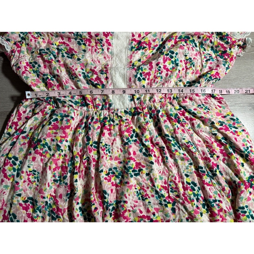 Torrid Women Size 2/2X Fit and Flare Dress Confetti Print Lace Trim Pockets - Picture 7 of 7